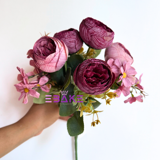 A1482 Peony Bunch (Peony With Fillers) Plum
