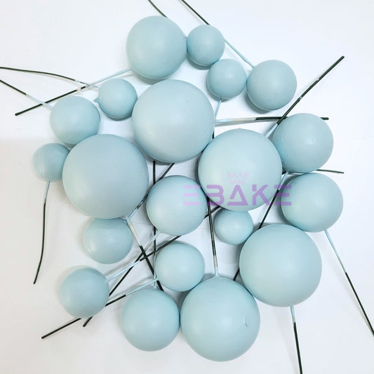 F24 Matte Faux Balls - Light Sky Blue (Set Of 20 Pieces)