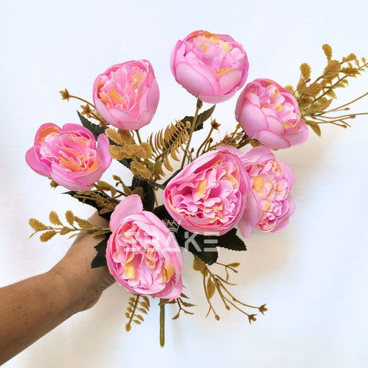 A1397 Pink Peony Bunch (7 Peonies With Fillers)