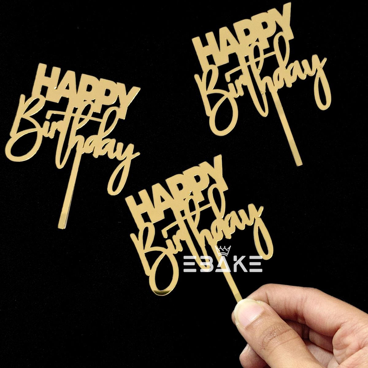 Happy Birthday Mini Topper (Set of 10 Pieces)