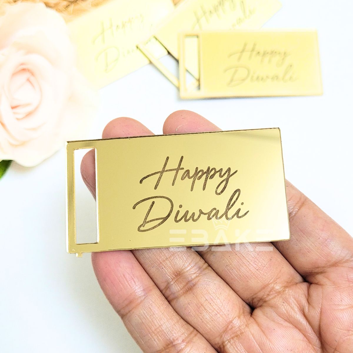 Happy Diwali 3 Inch Acrylic Gift Tag