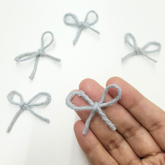 Cute Mini Bows - Gray (Set of 5 pcs)