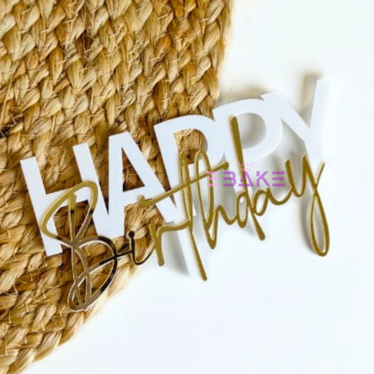 Double Colour Happy Birthday Cutout/Charm