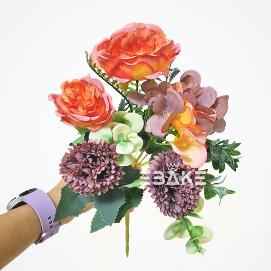 A1729 Rose Bunch With Carnations And Hydrangea