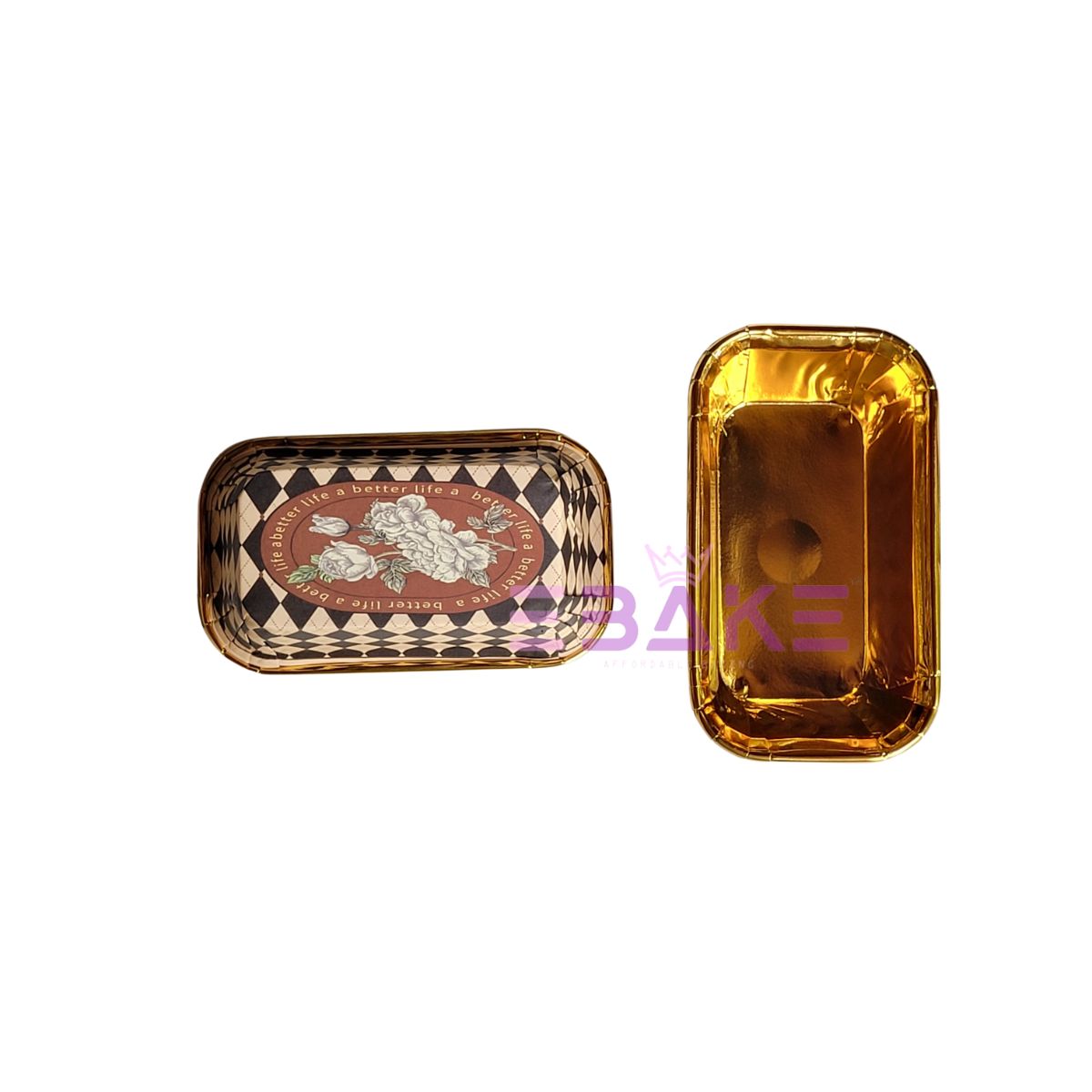 Printed Bake and Serve Mini Loaf Cake Mould (Set of 50 Pieces)