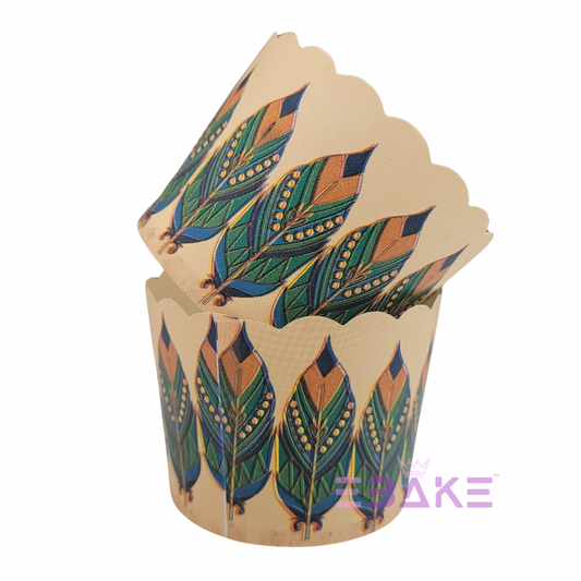 Paper Muffin Cup Printed - Set Of 50 Pieces Medium