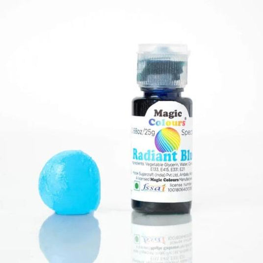 Magic Colours Radiant Blue Edible Gel Colour - 25g Bottle