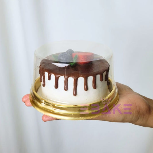 Round Cake Box/Pastry Box With Transparent Lid  (Set of 5) Small
