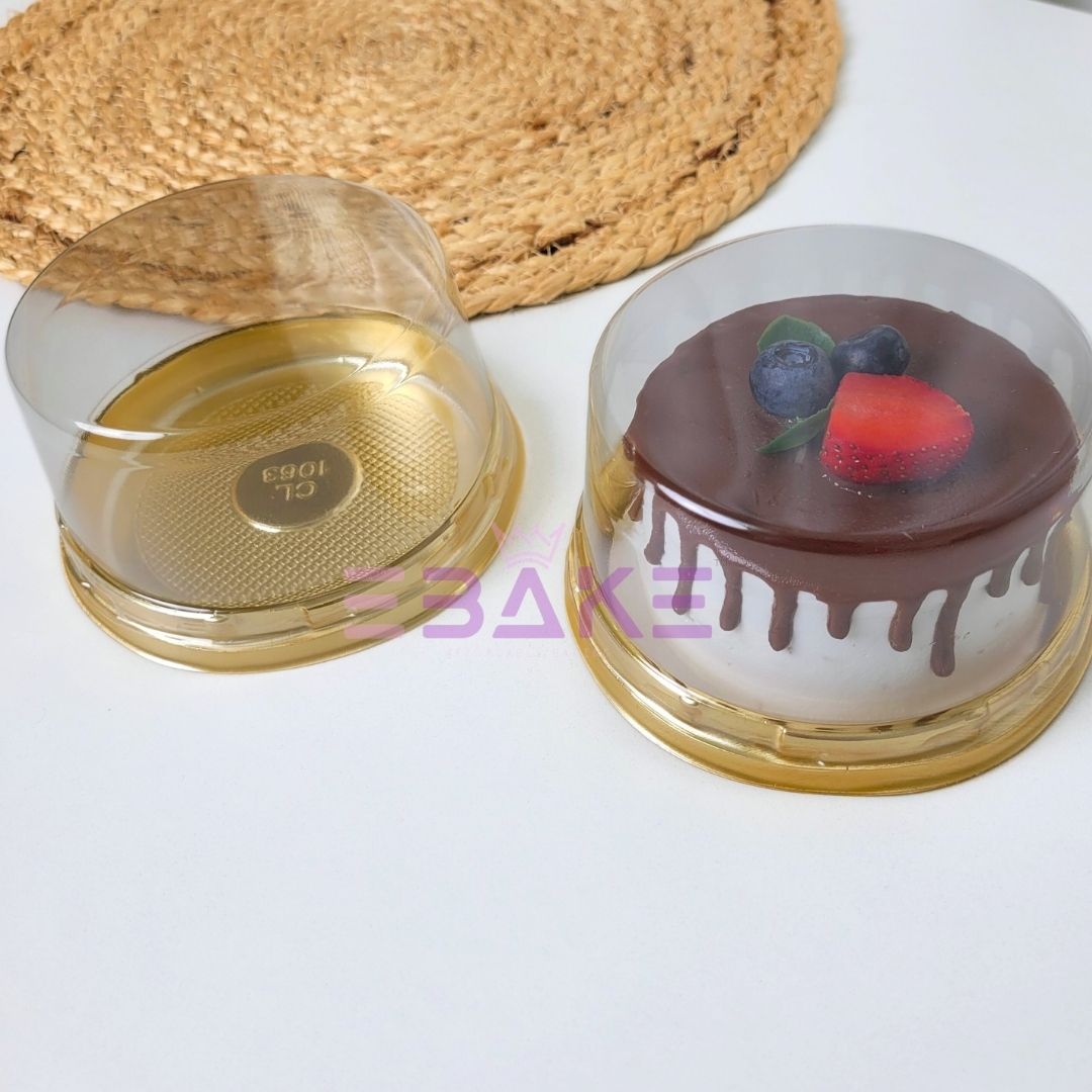 Round Cake Box/Pastry Box With Transparent Lid  (Set of 5) Small