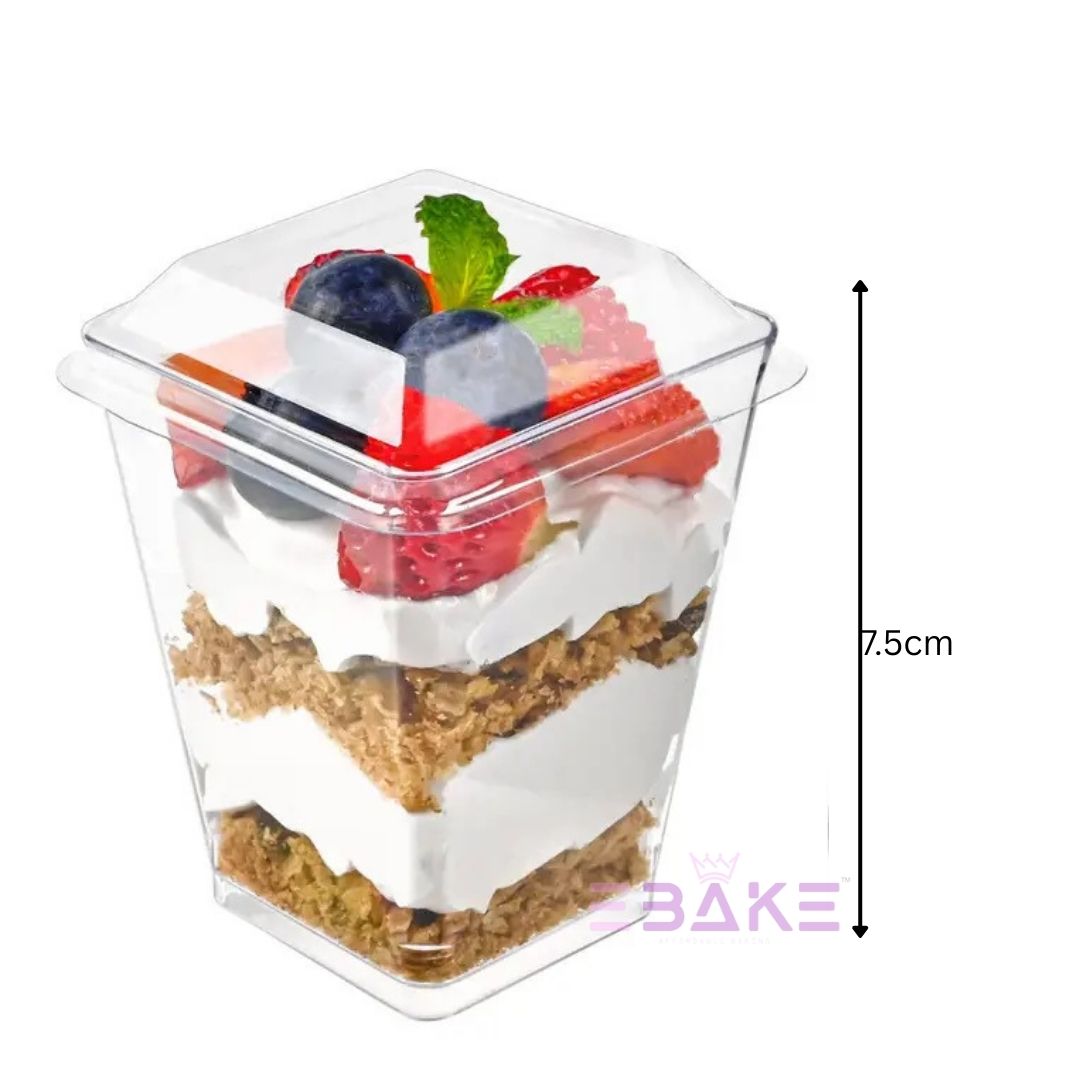 Acrylic Dessert Cup With Lid / Mousse Cups (Set of 5)