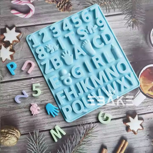 Alphabet & Number Silicone Chocolate Mould Letter Mould Large