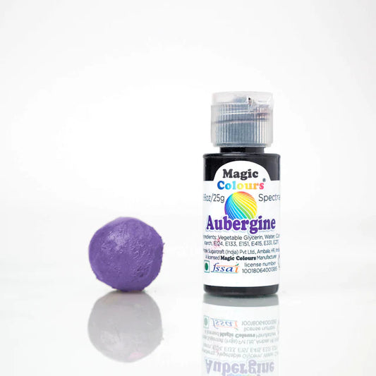 Magic Colours Aubergine Edible Gel Colour - 25g Bottle