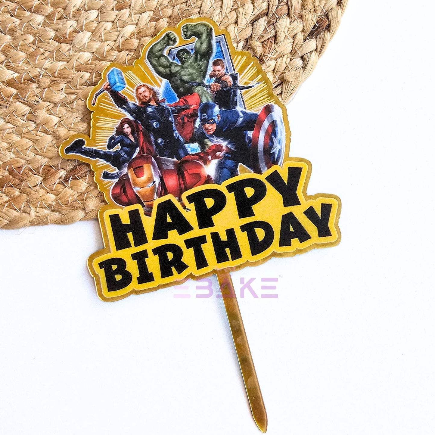 Avengers Printed Acrylic Cake Topper