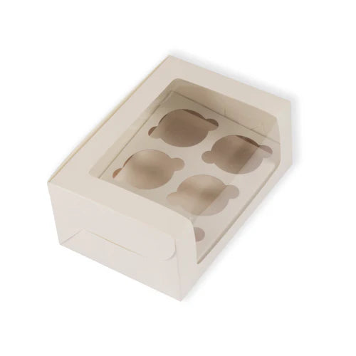 6 Pc Cupcake Box With Cavity (White)