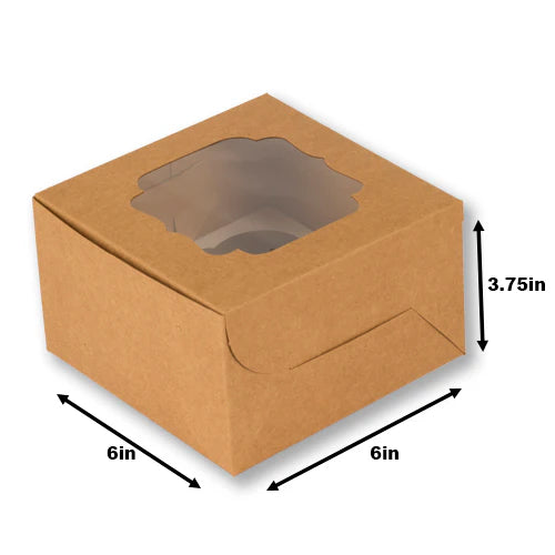 4 Pc Cupcake Box With Cavity