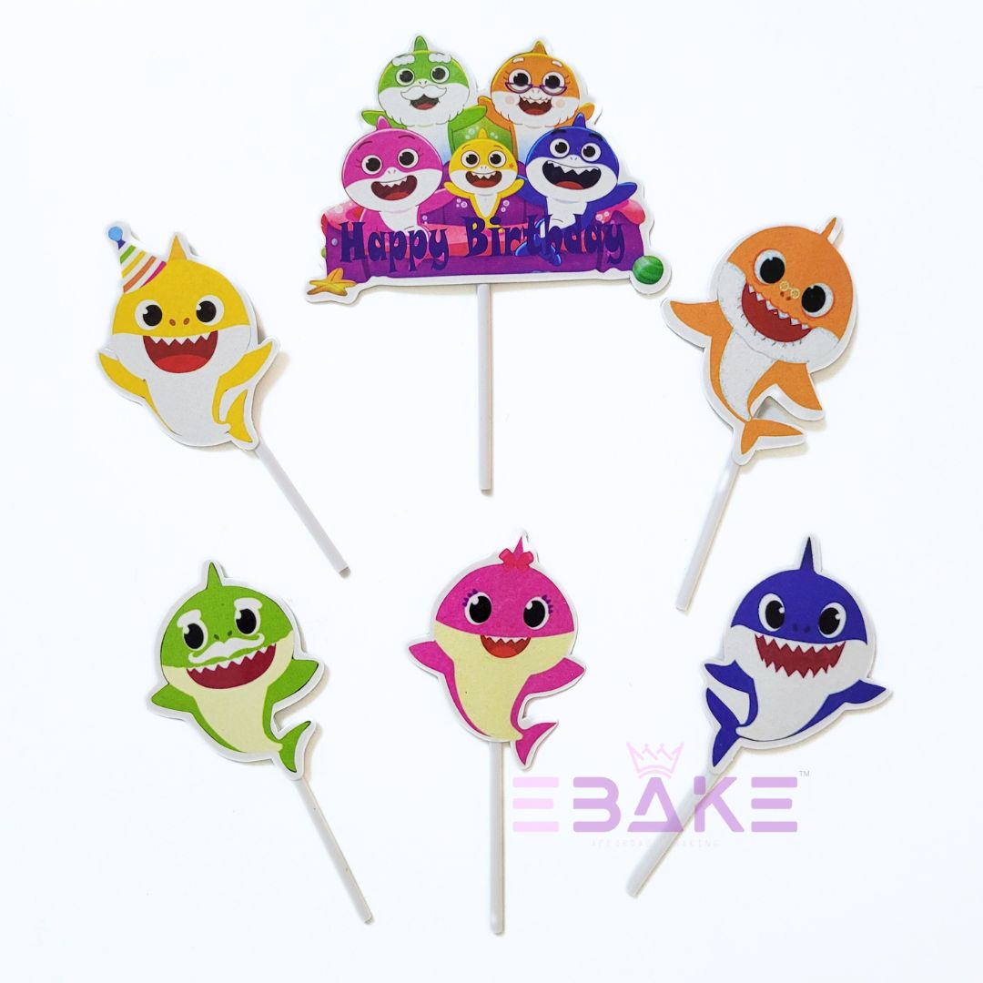 Baby Shark Theme Paper Topper Set