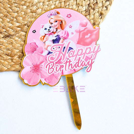 Barbie Printed Acrylic Cake Topper
