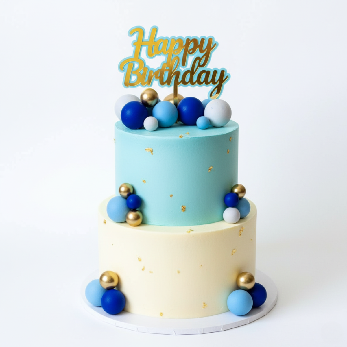 Blue Mix Faux Balls- Set Of 20 Pieces