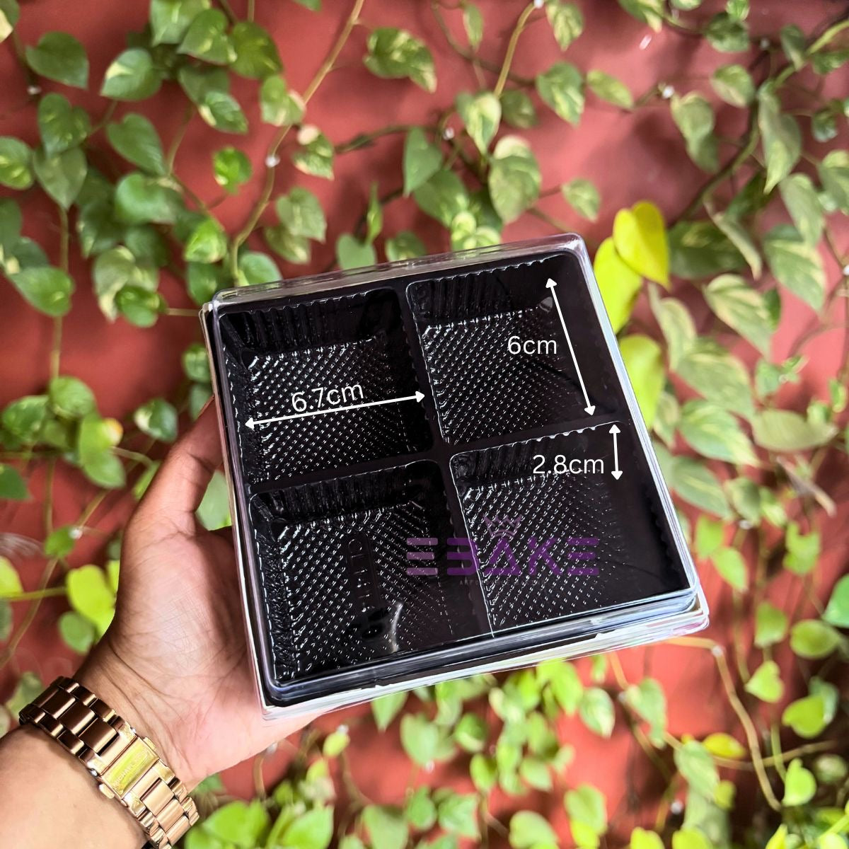 White Brownie Box With Cavity & Lid