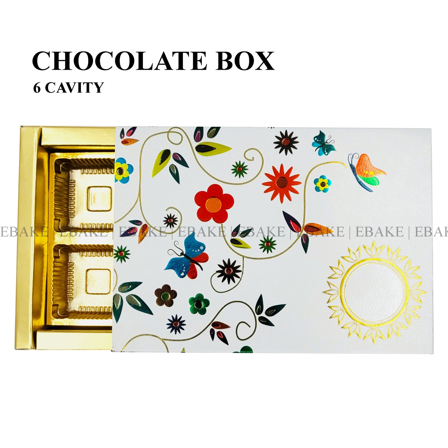 6 Cavity Chocolate Box White (Set Of 5)