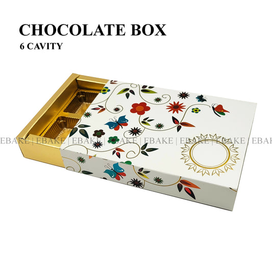 6 Cavity Chocolate Box White (Set Of 5)