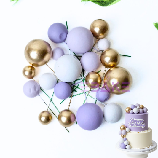 Lavender Mix Faux Balls- Set Of 20 Pieces