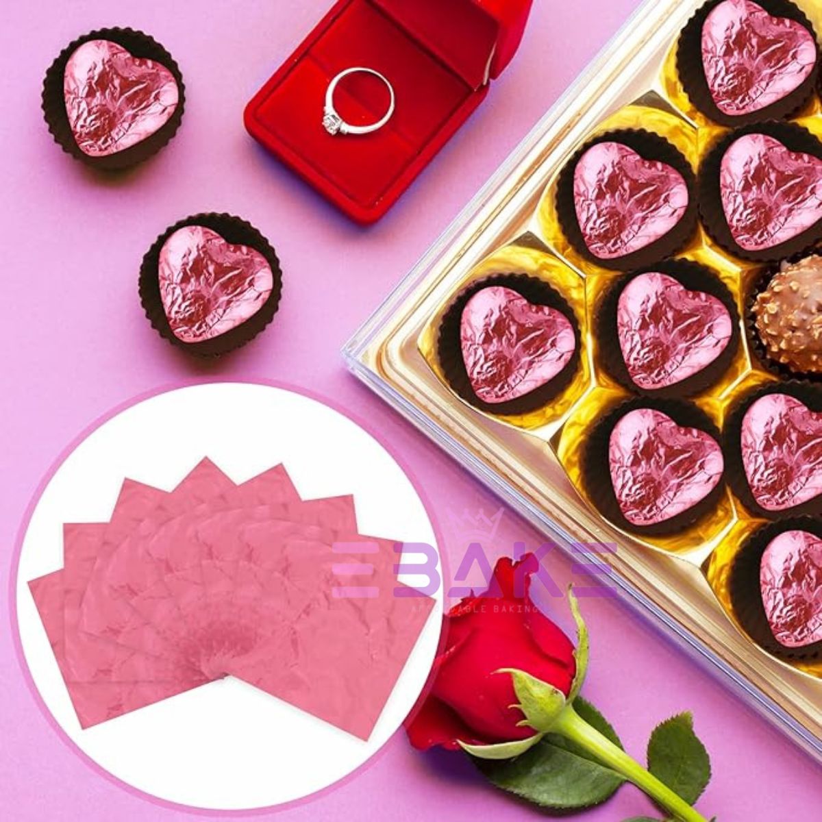 Rose Gold Chocolate Wrapper / Candy Wrapping Paper