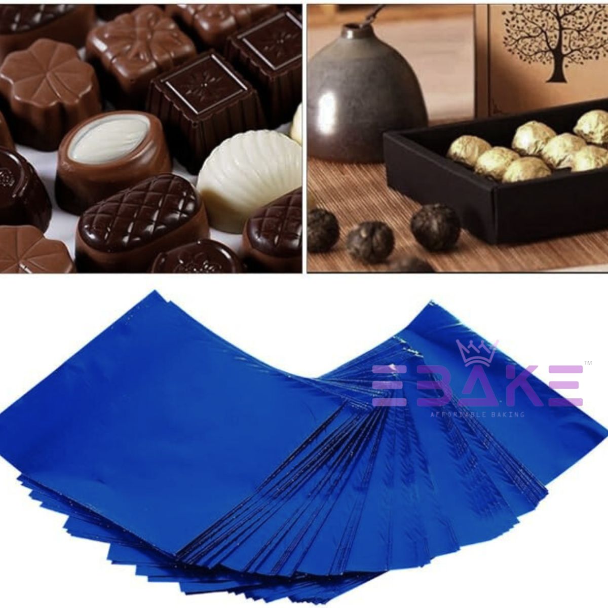 Blue Chocolate Wrapper / Candy Wrapping Paper