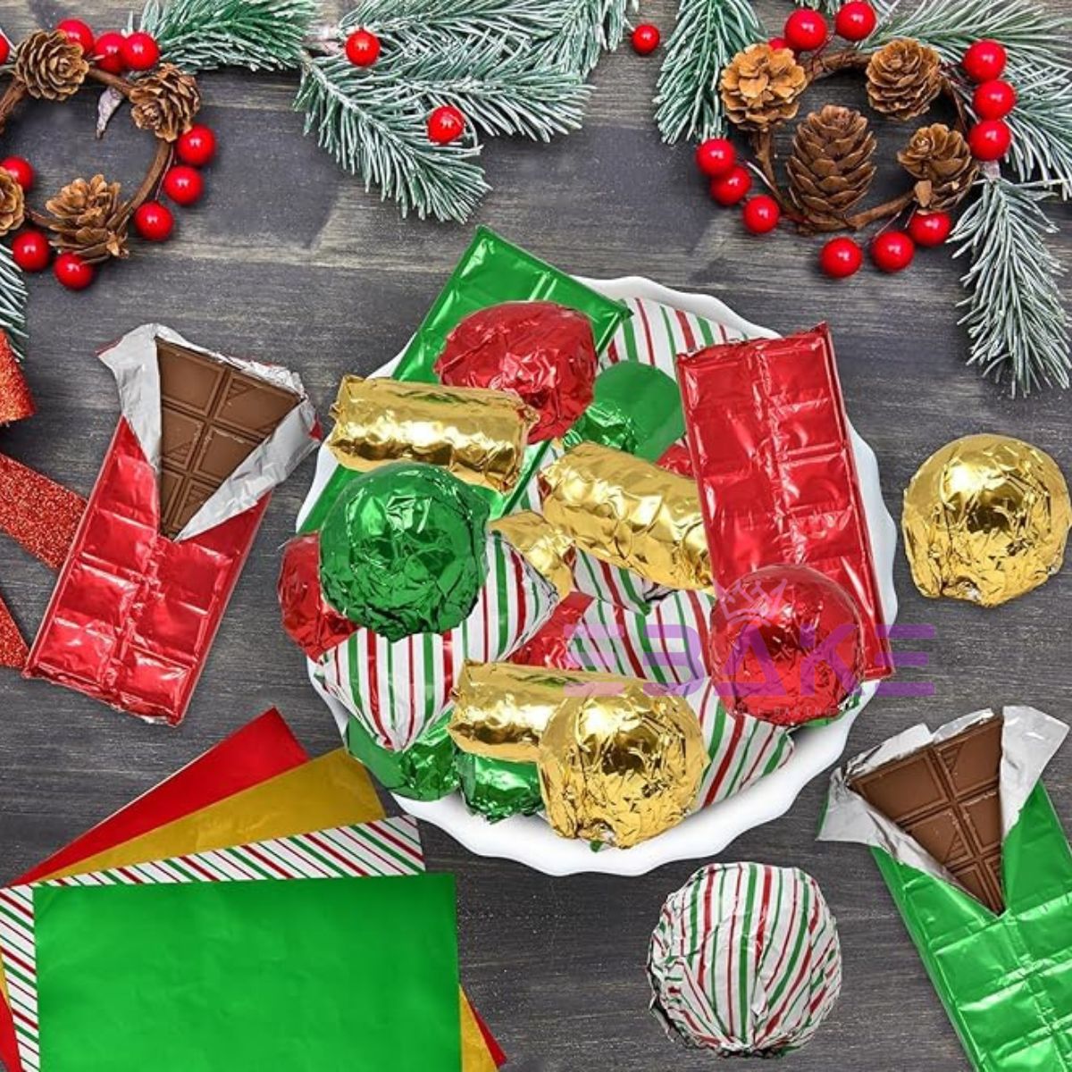 Green Chocolate Wrapper / Candy Wrapping Paper