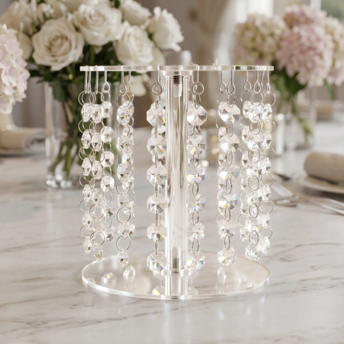 Crystal Cake Spacer (Cake Separator) for Wedding / Engagement Cakes 6 Inch