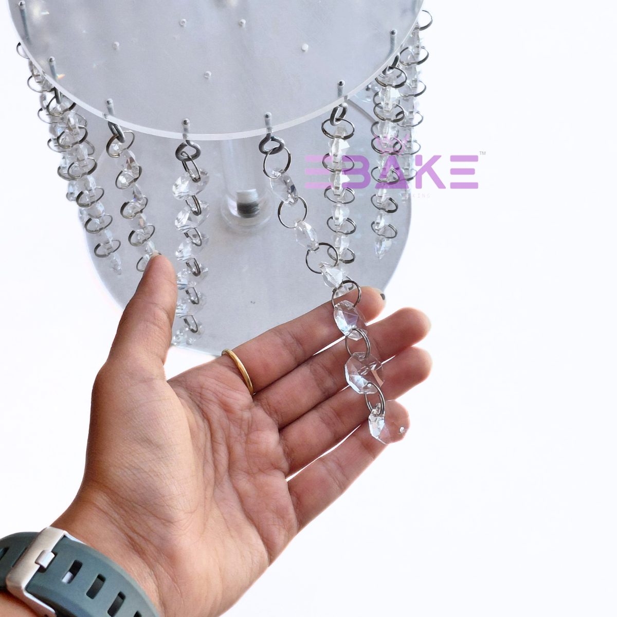 Crystal Cake Spacer (Cake Separator) for Wedding / Engagement Cakes 8 Inch