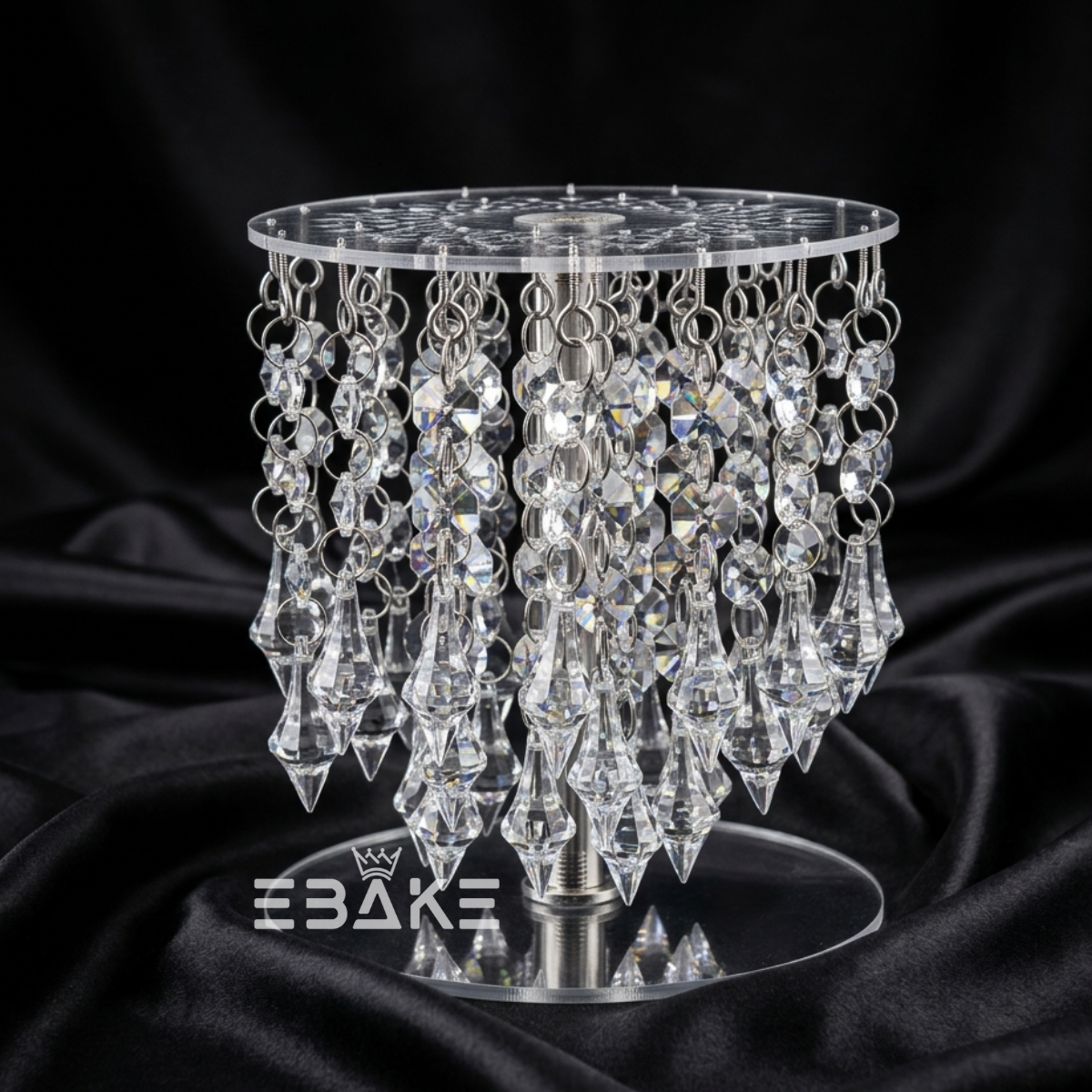 Layered Crystal Cake Spacer (Cake Separator) for Wedding / Engagement Cakes 6 Inch
