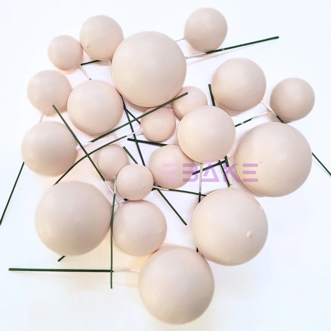 F30 Matte Faux Balls - Light Pinkish White (Set Of 20 Pieces)