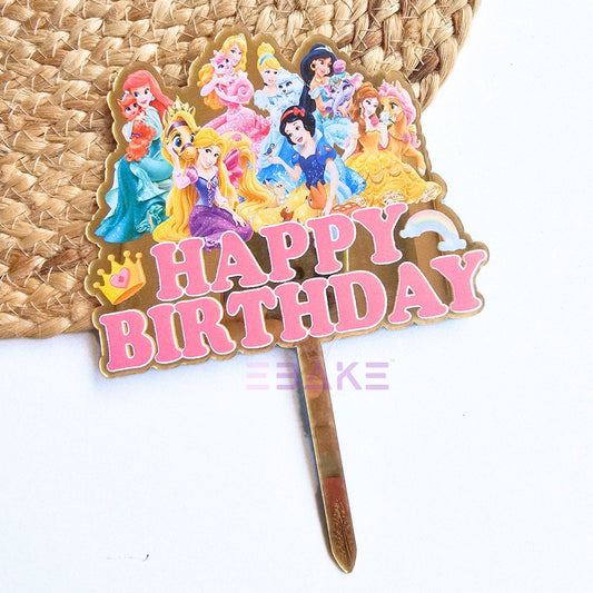 Princess Printed Acrylic Cake Topper