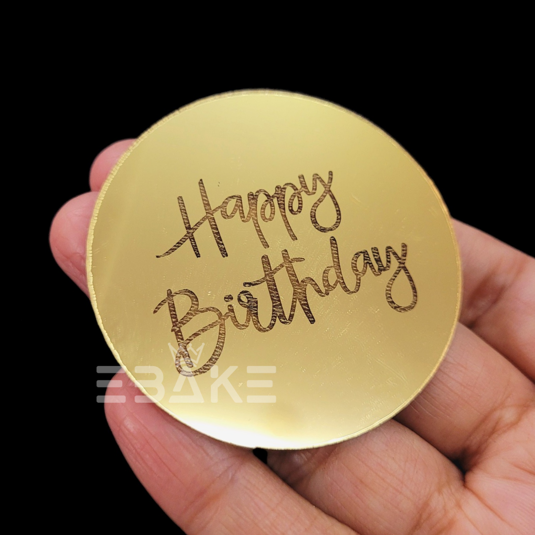 Happy Birthday Coin Topper 2" - Set of 12