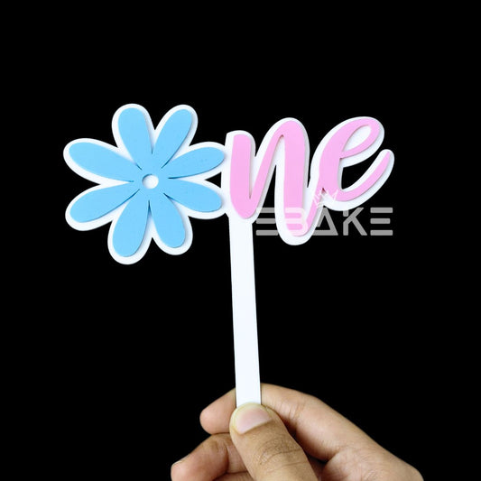 One Double Color Cake Topper