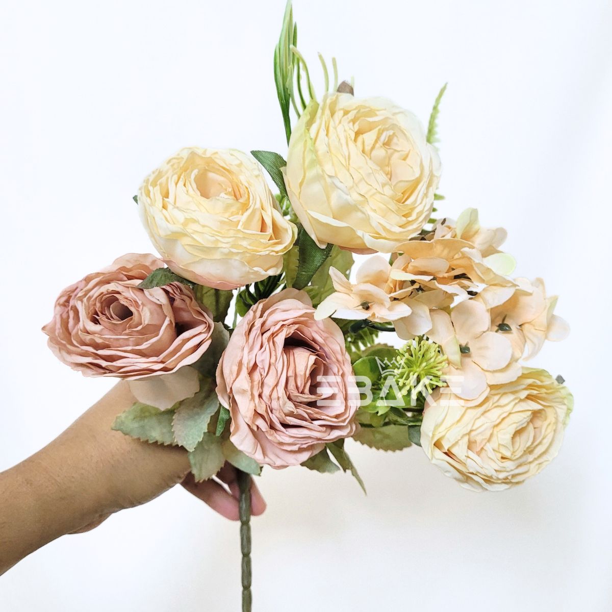 A1677 Dried Finish Rose Bunch (Cream & Sand Mix)