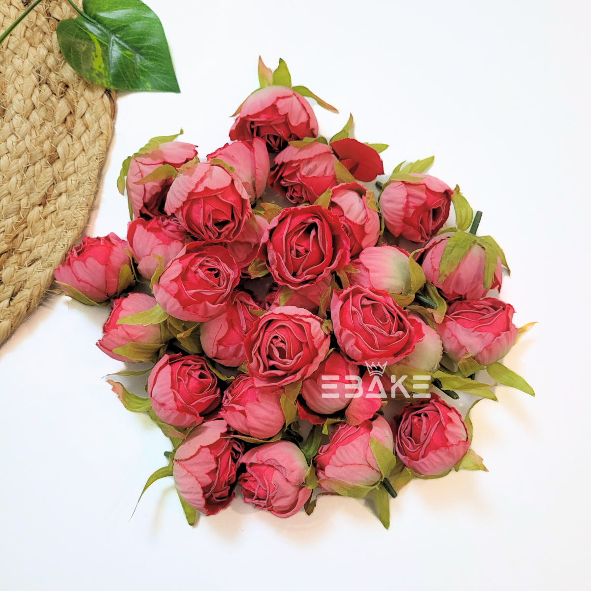 A1740 Dried Finish Small Rose - Red