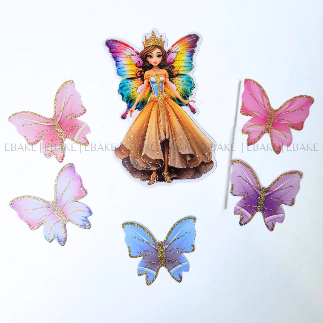 Fairy Topper With Paper Butterflies