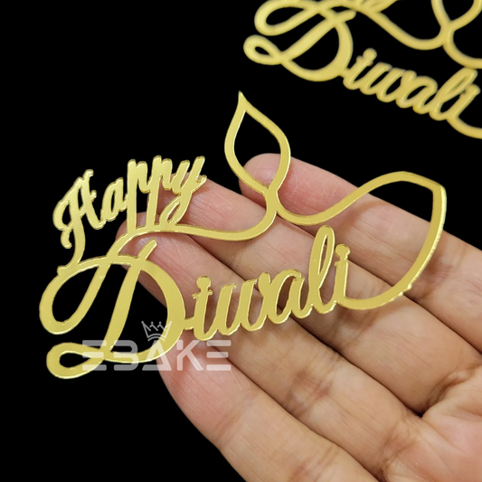 Happy Diwali 3 Inch Acrylic Cutout (Set of 3)