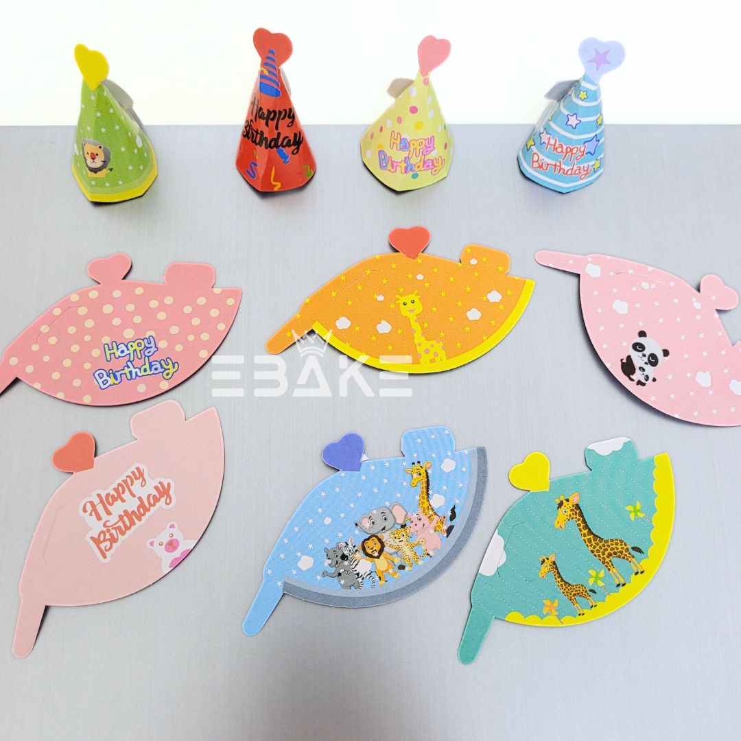 Mini Paper Cap Topper - Foldable (Set of 10 Pieces) – EBAKE