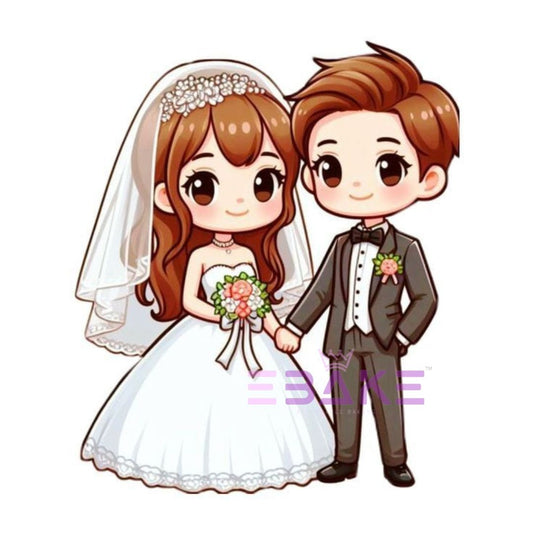 Cute Couple Edible Theme Topper