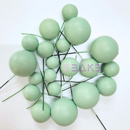 F2 Matte Faux Balls - Pastel Green (Set Of 20 Pieces)