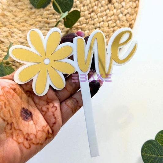 One Double Color Cake Topper