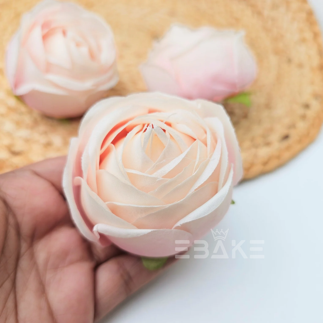 Medium Cabbage Rose Cream & Light Pink Mix - A934 (Single Piece)