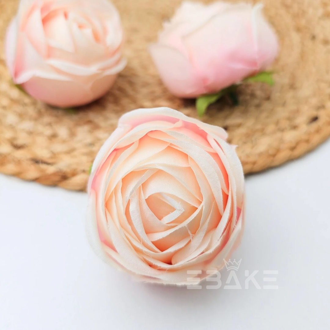 Medium Cabbage Rose Cream & Light Pink Mix - A934 (Single Piece)