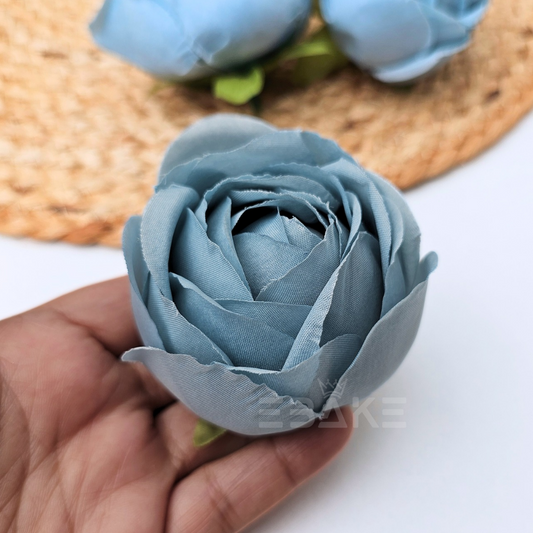 Medium Cabbage Rose Powder Blue - A935 (Single Piece)