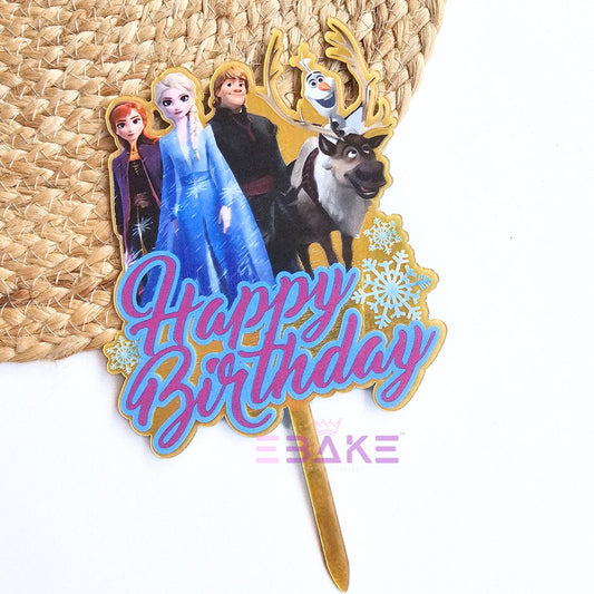 Frozen Printed Acrylic Cake Topper