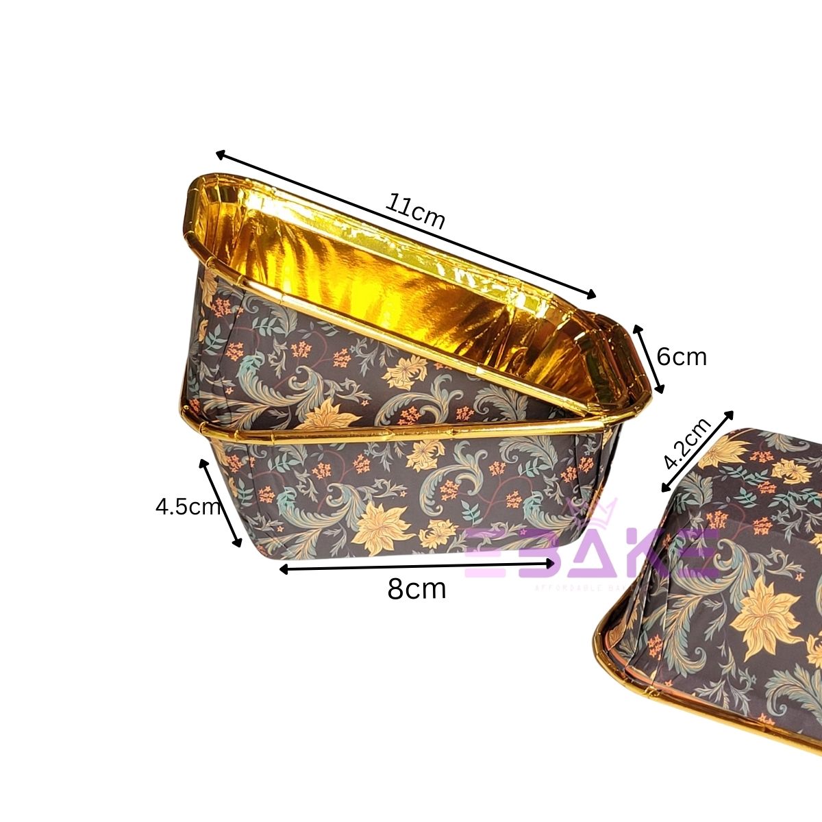 Printed Bake and Serve Mini Loaf Cake Mould (Set of 50 Pieces)