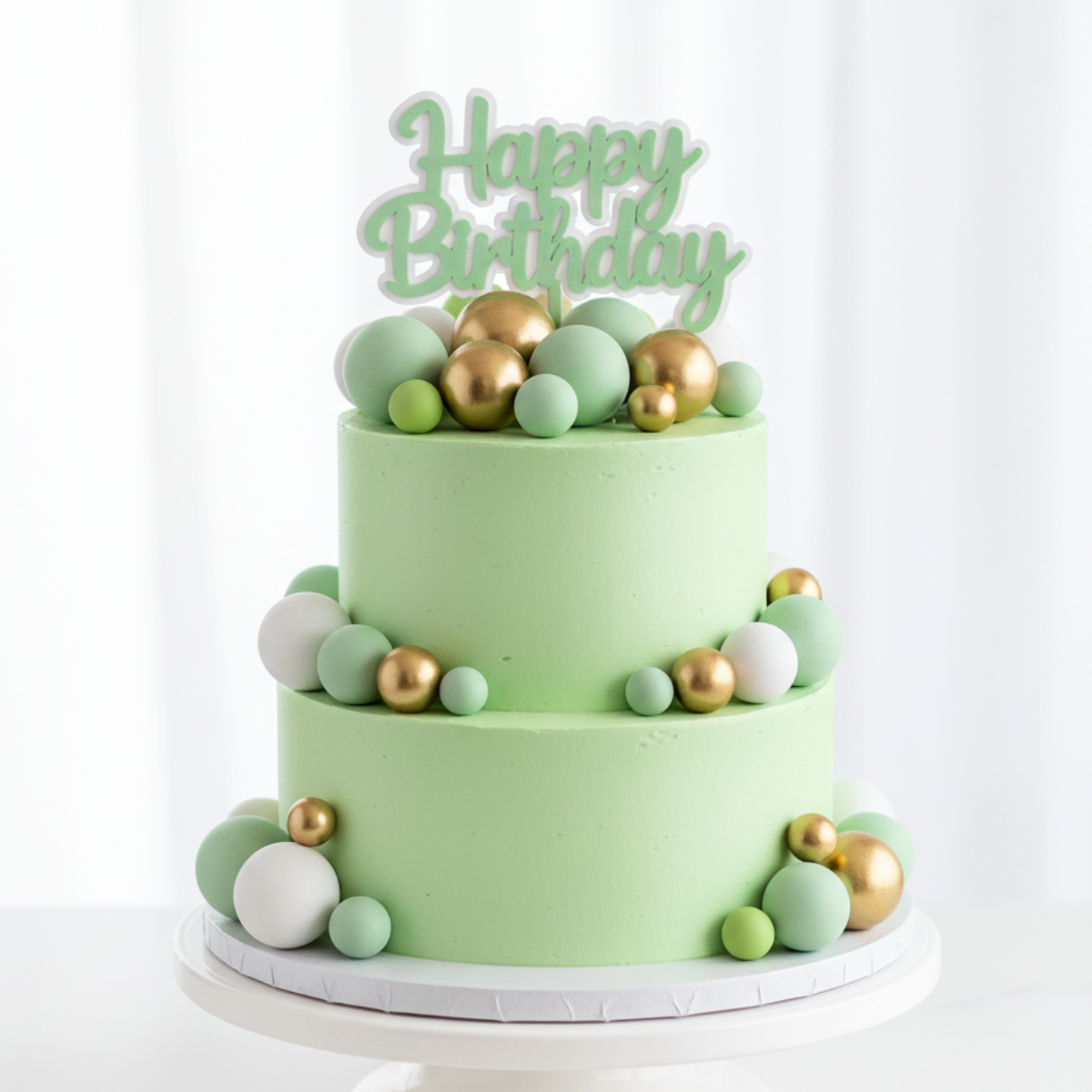 Green Mix Faux Balls- Set Of 20 Pieces